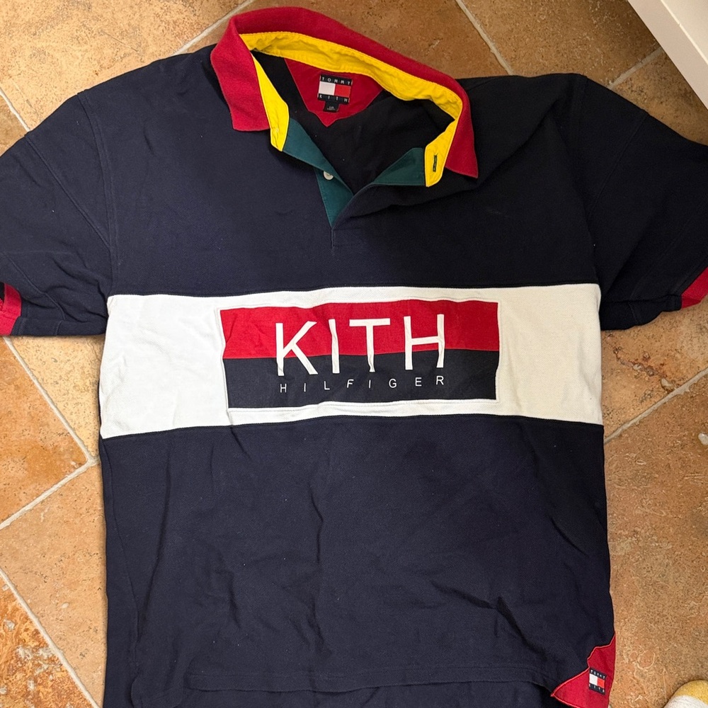 Tommy Hilfiger Navy Red White Colorblock KITH Polo